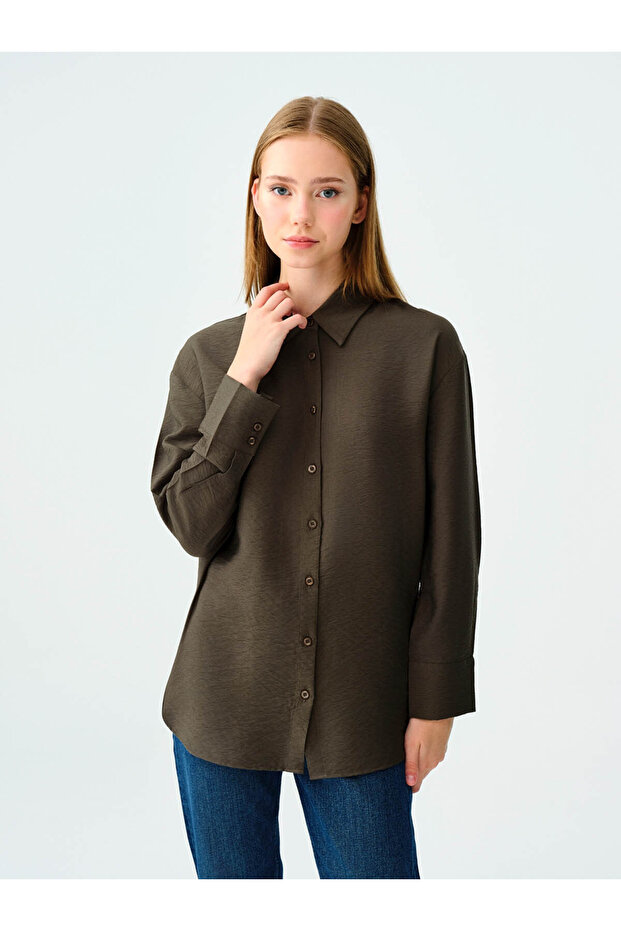 Women's Shirt Khaki Lf2037074