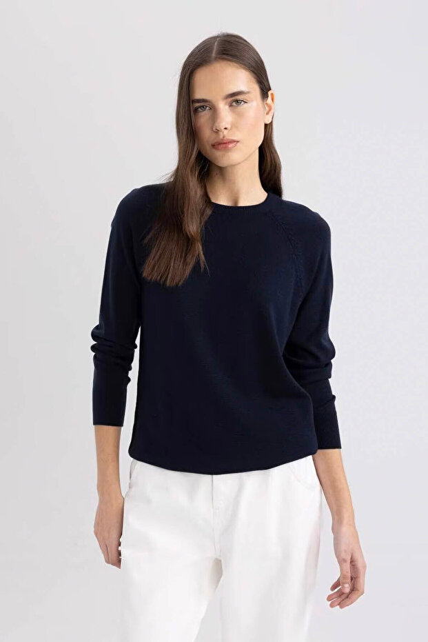 Women's Sweater Navy Blue I6913Az/Nv131