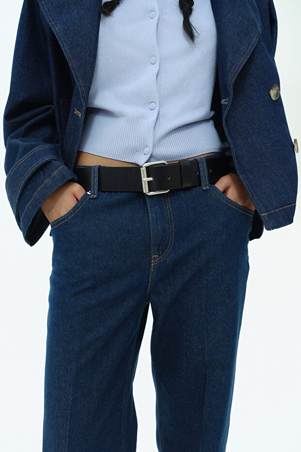 Kadın Mavi Normal Bel Jeans - 2