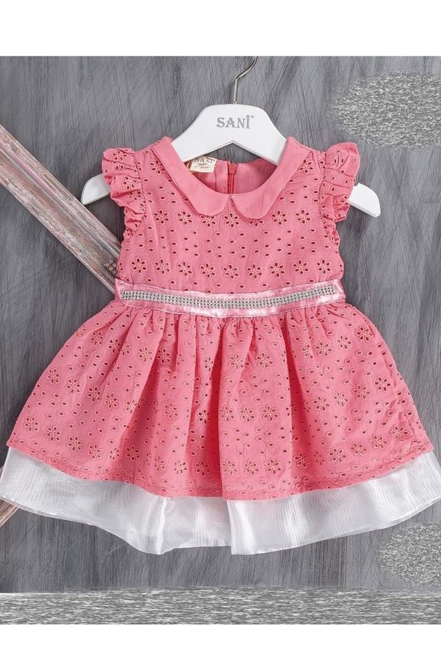 Sani Embroidered Brode Embroidered Dress Pomegranate