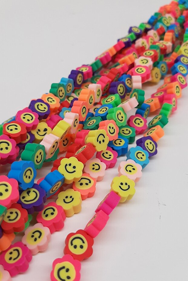 Emoji Patterned Fimo Bead - 1
