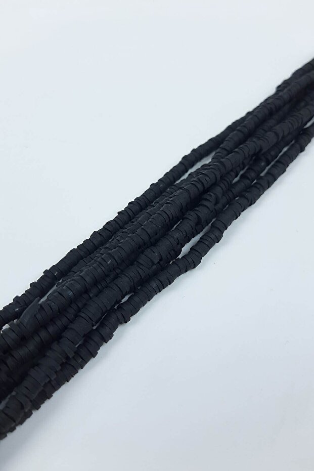 Black 4 mm Fimo Beads