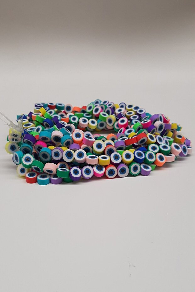 Evil Eye Bead Patterned Fimo Bead - 2