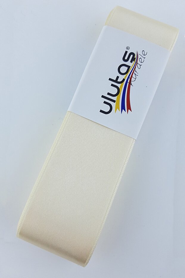 Dark Cream Satin Ribbon 4 cm 10 Mt
