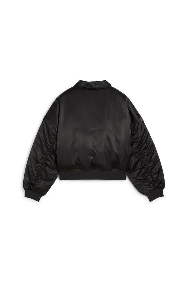 Satin Bomber Jacket Kadın Ceket - 5