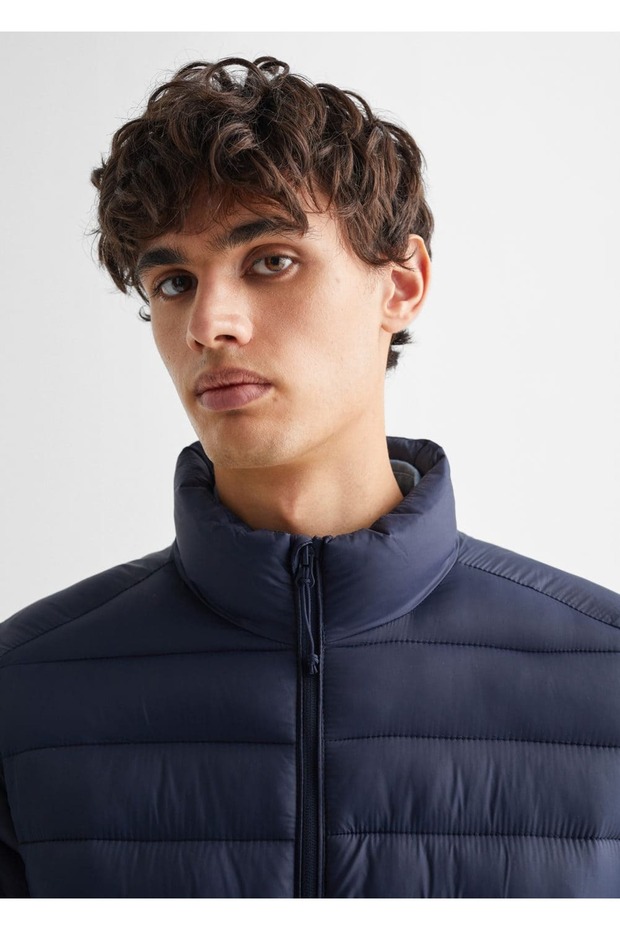 Yandan fermuarlı kapitone anorak - 5