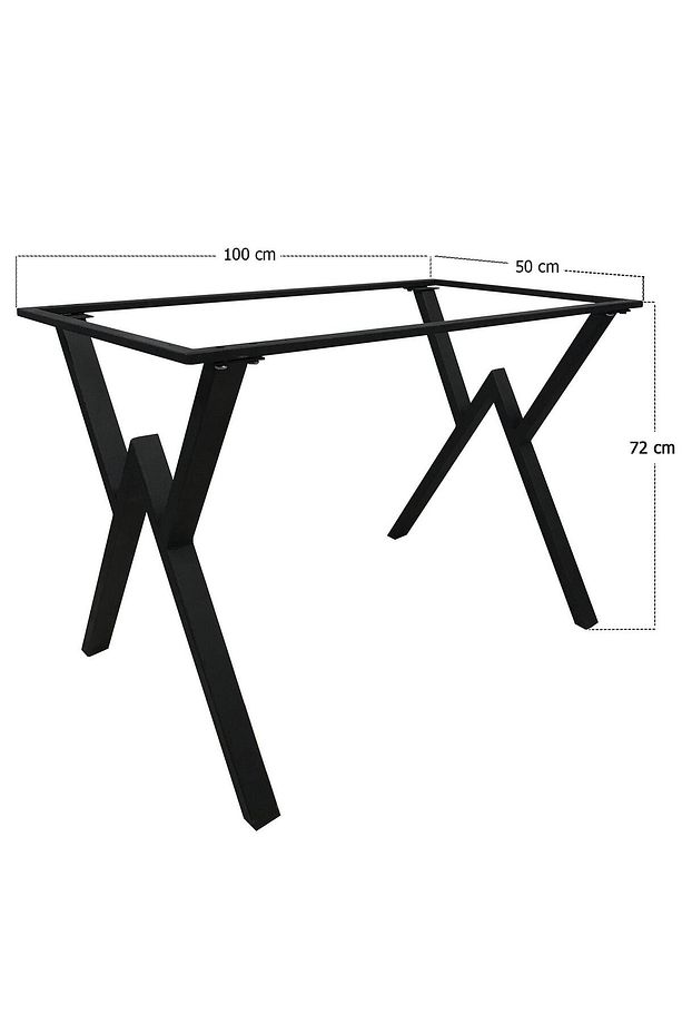 Retro Metal Masa Ayak - X Ayak (50x100cm Çerçeve ) - 1