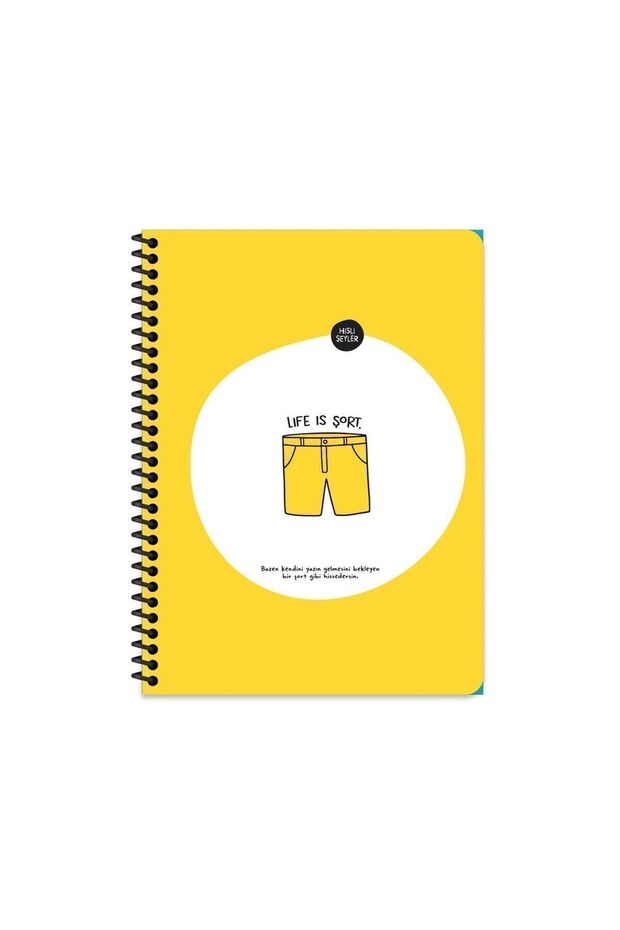 18.5x25 Checked Notebook - Life Is Shorts