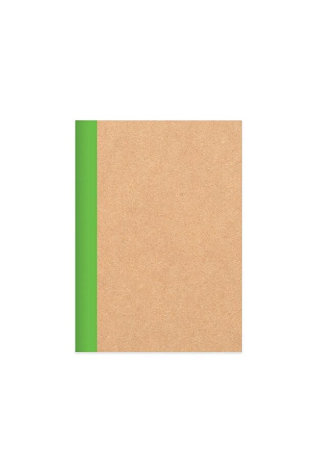 Striped Sticker Kraft Cover Notebook, Green, 18.5*26 cm, 50 Pages.