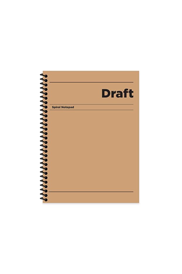 دفتر ملاحظات ذو غلاف صلب بني اللون من Keskin Color Draft 80 ورقة 17*24 مسطر