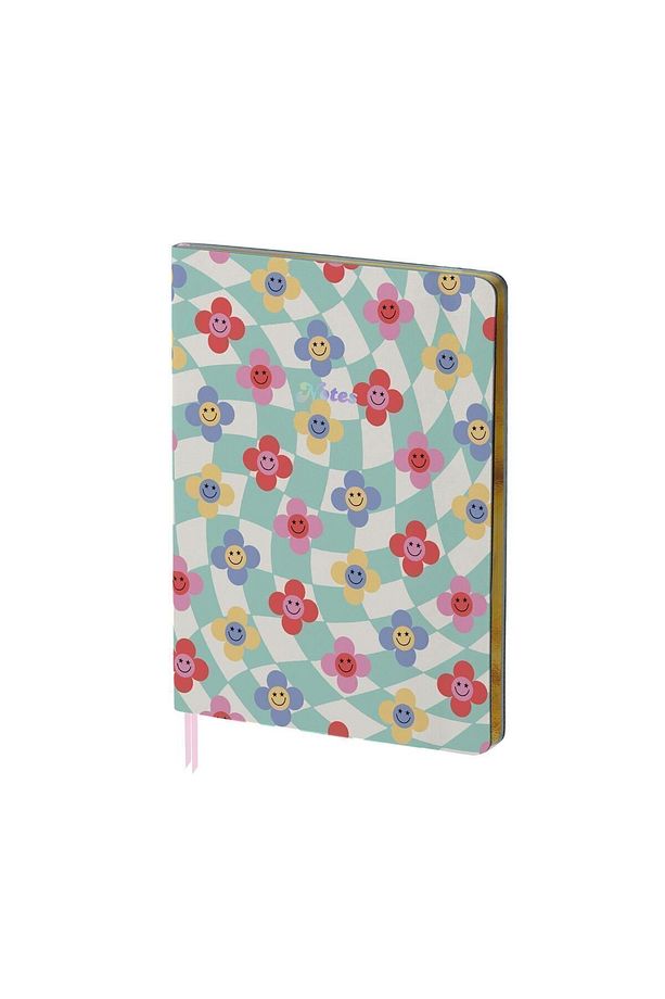 Limited Edition Yaldızlı Ciltli Defter Renkli Gülen Çiçekler 19x25 - 3