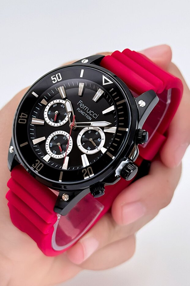 Function Silikon Kordon Erkek Kol Saati - 3