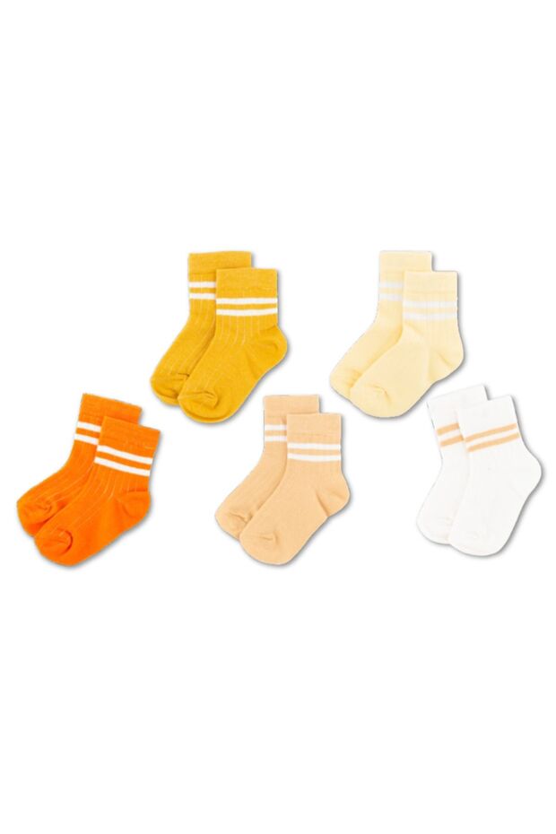 5-Piece Cotton Kids College Socks Baby Unisex Girls Women Men School Socks, White Black Pink