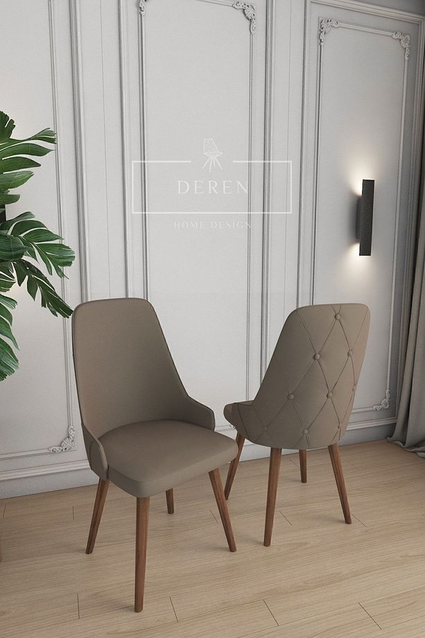 Luna Serisi, 80x132 Açılabilir Mdf Mutfak Ve Yemek Masası Takımı + 4 Adet Kahve Sandalye - 3