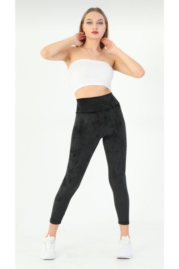 French Velvet High Waist Leggings