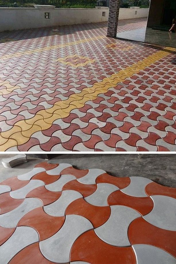 Bahçe Taş Kalıbı Parke Taşı Kalıp Zemin Kaplama Kalıbı 49x49 Cm 2 Adet - 5