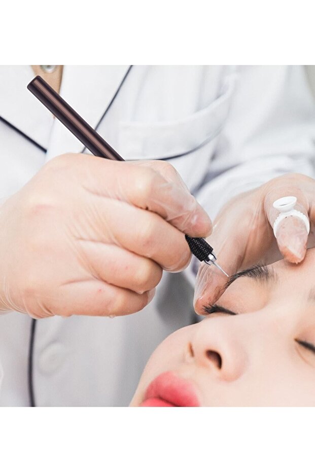 قلم ميكروبلادينج بني مع 3 إبر للتطبيق ثلاثي الأبعاد للمكياج الدائم - 5