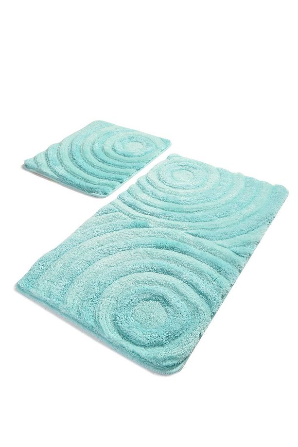 Wave Mint 2'li Set Klozet Takımı Banyo Paspas Seti Halısı Akrilik - 1