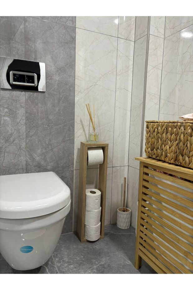 tuvalet kağıtlığı peçetelik banyo klozet wc lavabo rulo - 1