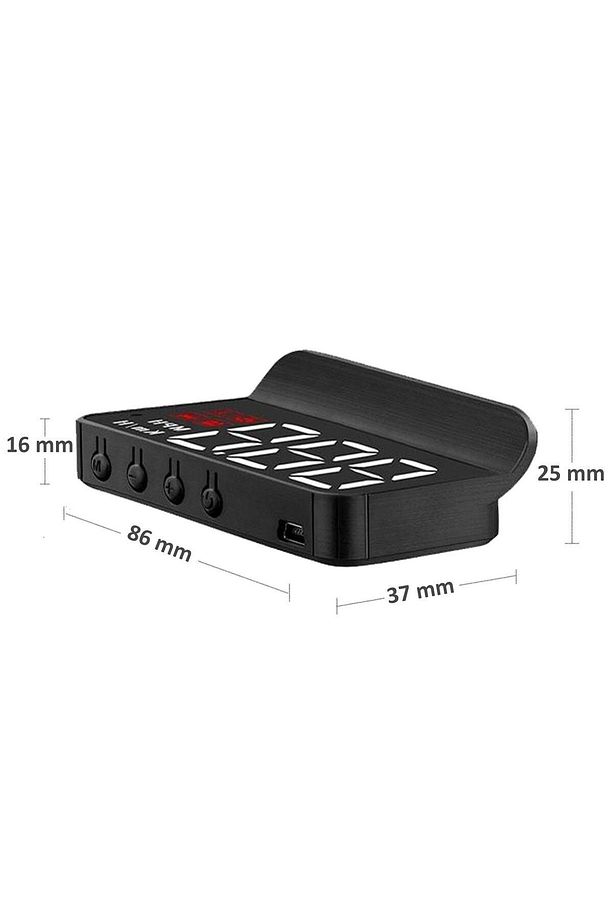 M3 HUD Head Up Display OBD Arayüzlü Araç Data Yansıtıcı 5 Alarmlı Hız Devir Gösterge Ekranı - 4