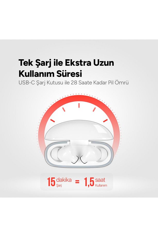 TW06 Gerçek Kablosuz TWS Bluetooth Kulaklık - 6