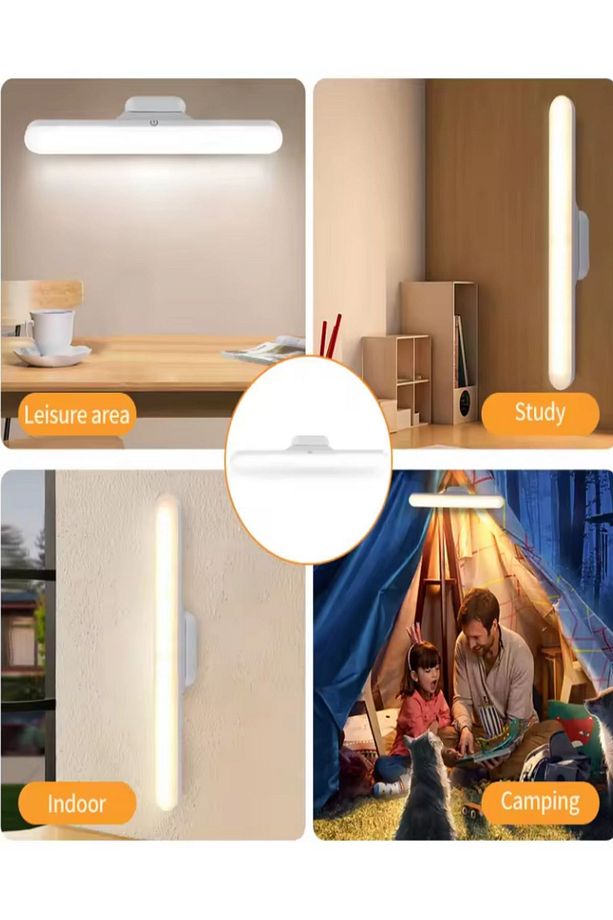 Şarjlı Mıknatıslı Yapışkanlı Kablosuz Led Spot Aplik Mutfak Tezgah Altı Spot Lamba Aplik 3 Renk - 6