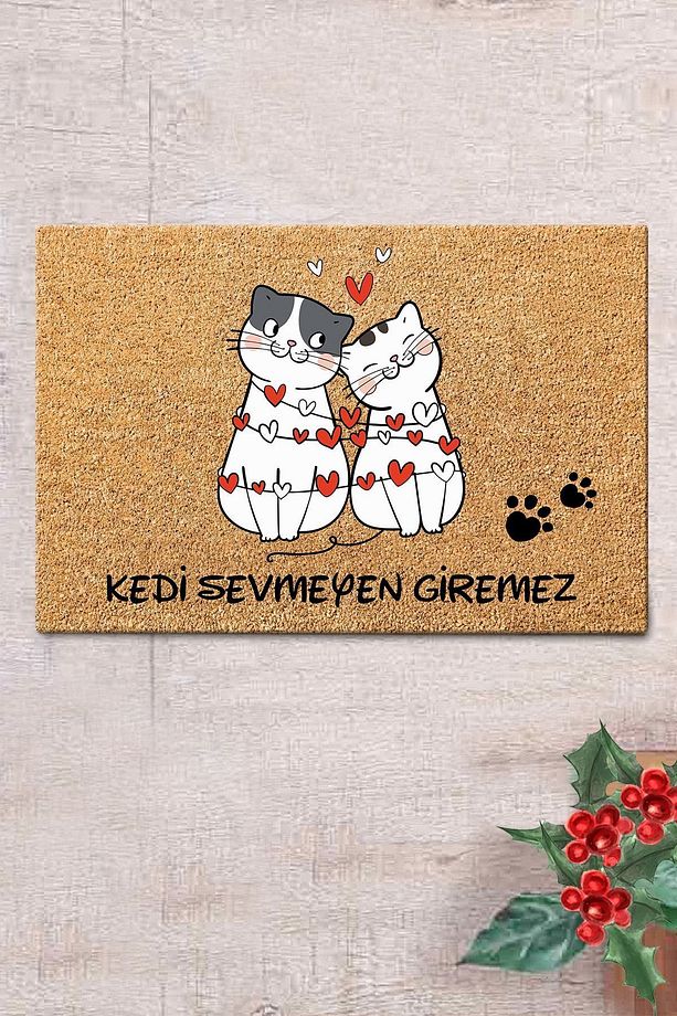 Pvc Kitten Dekoratif Iç Ve Dış Kapıönü Paspasları Pvc Taban - 1