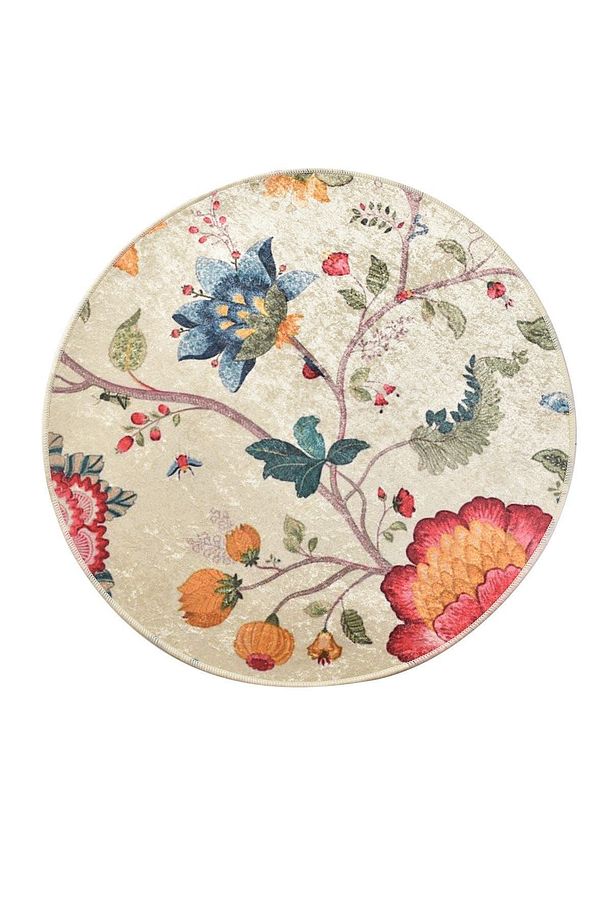 Arya Çap 100 Cm Banyo Halısı Yıkanabilir, Kaymaz Taban Djth - 2