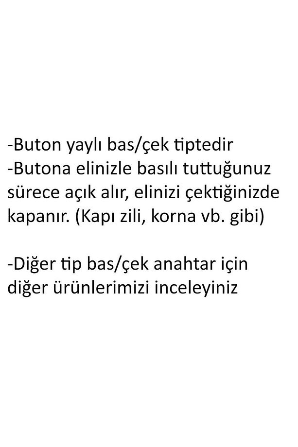 Aç/kapa Bas/çek Yaylı Sarı Buton Anahtar Tip22-s3221 1 Adet - 5