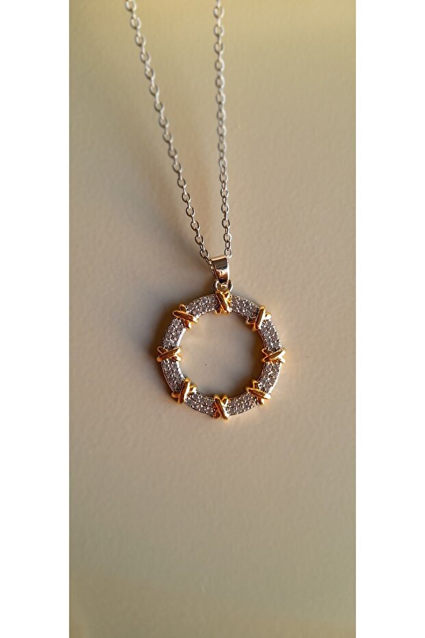 Steel Xoxo Gold Silver Necklace