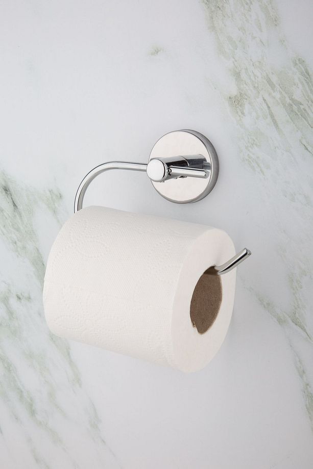 Krom Uzun Havluluk Açık Tuvalet Peçeteliği  2 Li Banyo Aksesuar Seti - 3