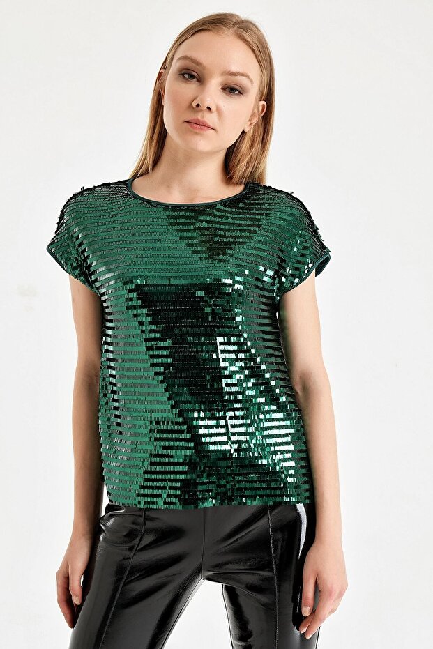 Kadın Yeşil Bluz - 5