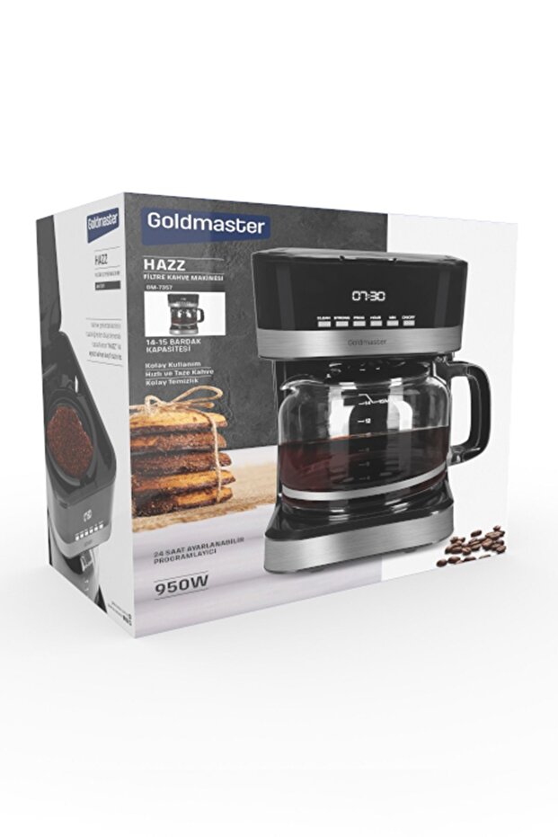 Hazz 1.8 Liter - Coffee Machine with Glass Jug, Washable Filter and Automatic Timer - 7