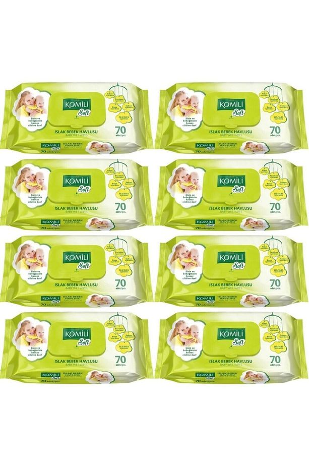 Soft Islak Bebek Havlusu 70 Li 8 Adet 560 Yaprak - 1