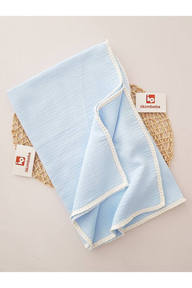100X100 Four Layers Tasseled Muslin Baby Blanket Cover