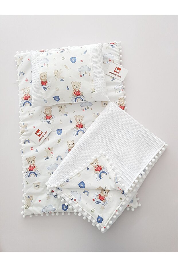 Baby Changing Set with Blanket, Cushion, Muslin, Baby Pillow, Newborn, Crib, Baby Products