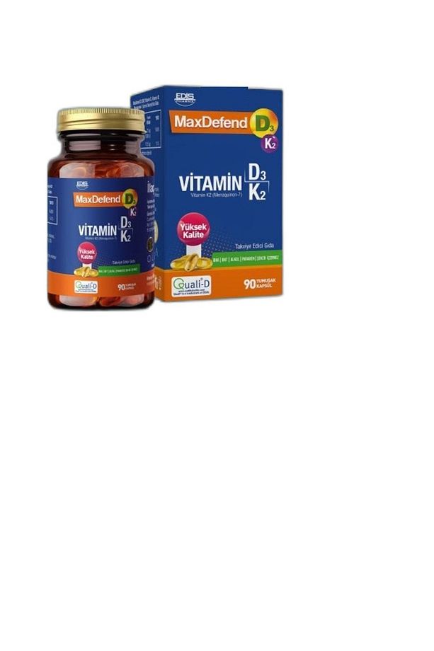 Maxdefend Vitamin D3 K2 90 Yumuşak Kapsül - 1