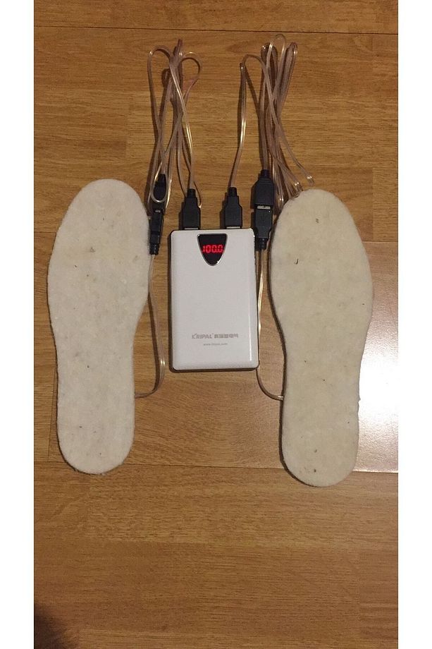 Elektrikli Ayak Isıtmalı Kamp Ayakkabı Tabanı Usb Şarjlı Yıkanabilir Isıtıcı Termal Taban 41-46 No - 4
