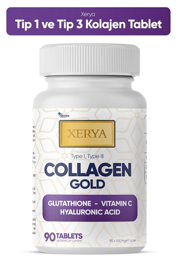 Tıp 1 Ve 3 Kolajen, Glutatyon, Hyaluronic Acid Ve C Vitamini İçeren Tablet - 1