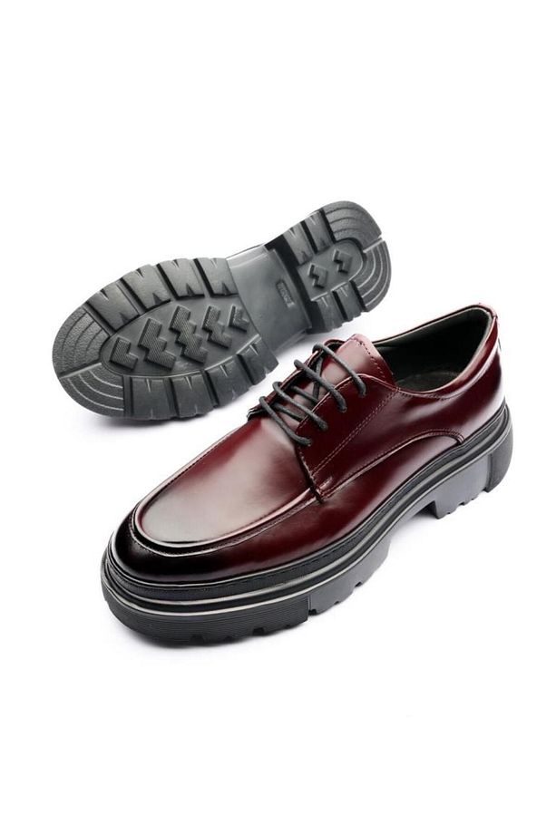 İBAY WINSTON BORDO 5CM YÜKSEK TABAN ERKEK KLASİK AYAKKABI - 3