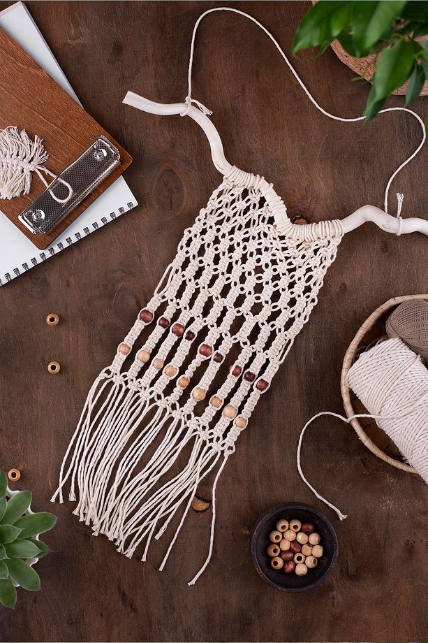 Koton Pamuk Makrome İpi Ekru 2mm Cotton Zincir Makrome Çanta İpi - 3