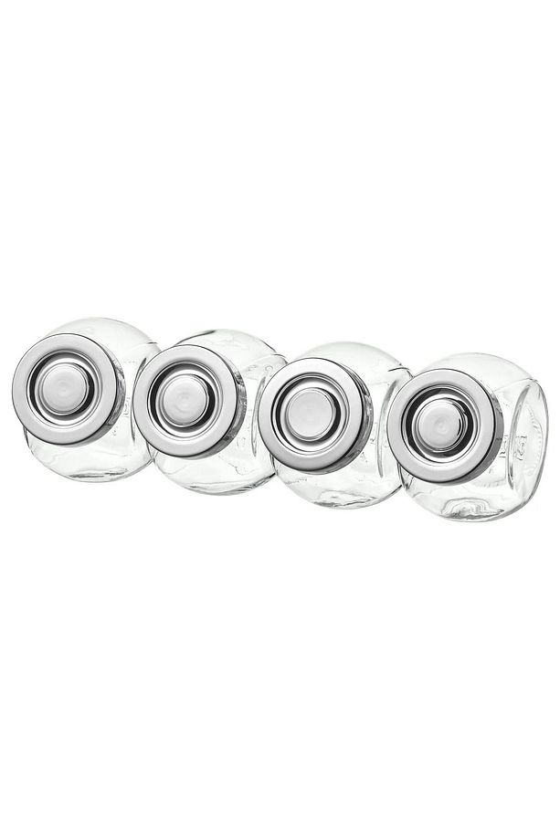 4 Adet Baharat Kavanozu Şeffaf  Cam Baharatlık Seti 8 cm 150 ml - 2