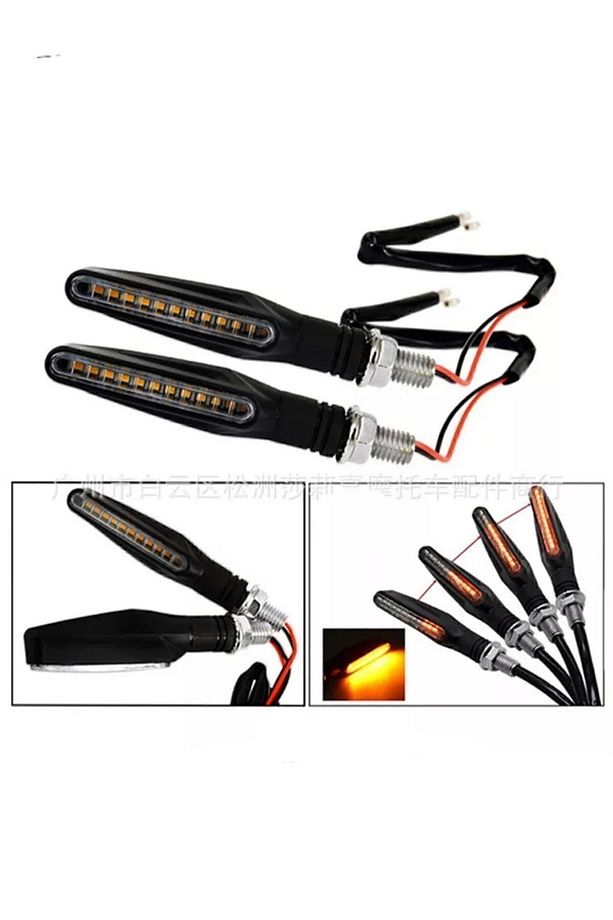 Motorsiklet Led Sinyal Kayar Model 2 Adet - 3