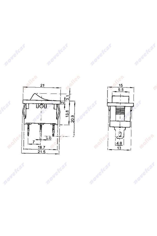 Aç/kapa 1/0 Bas/çek Yaylı Siyah Buton Anahtar Tip70-s3269 1 Adet - 4