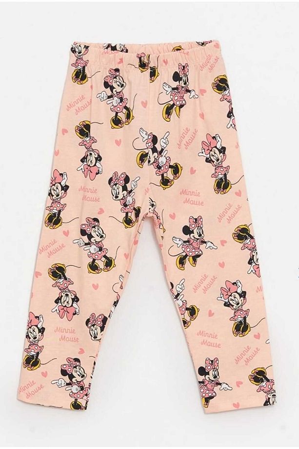 LCW baby CNR Gömlek Yaka Uzun Kollu Minnie Mouse Baskılı Kız Bebek Pijama Takımı - 3