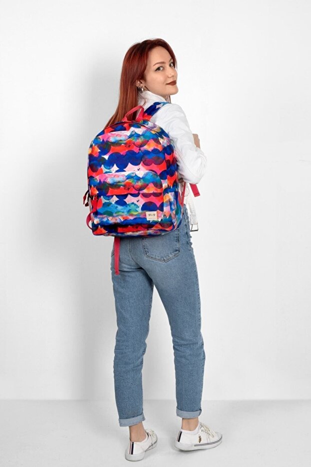 Colorful Backpack - Stylish and Durable Purple Hills Unisex Backpack - Everyday Bag