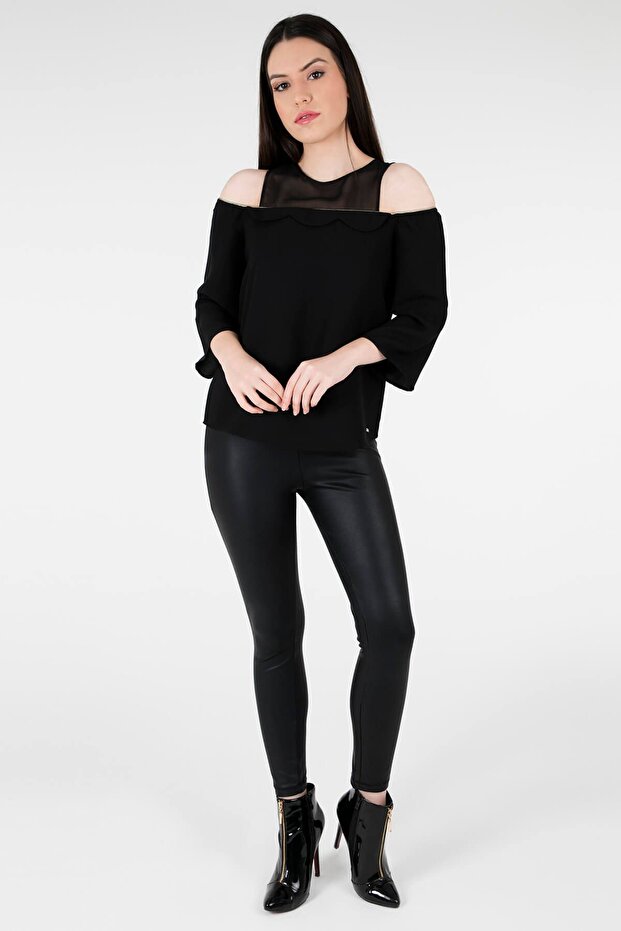 Kadın Siyah Bluz - 4