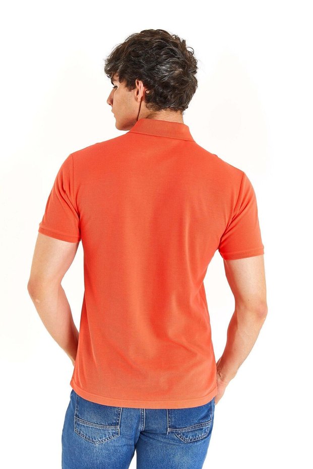 US POLO ASSNMEN'S WOVEN POLO COLLAR POMEGRANATE FLOWER T-SHIRT