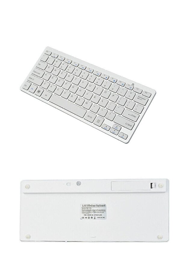 Samsung Galaxy Tab A T580 T585 Kablosuz Wireless Taşınabilir Klavye Mouse Set Q Klavye - 2