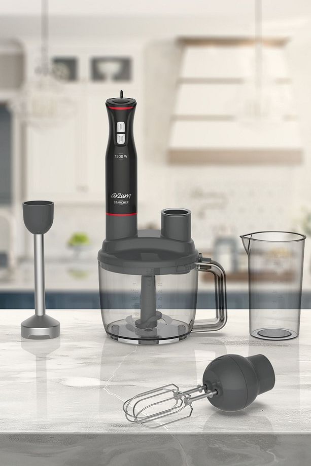 Siyah Ar1137 Starchef Multi 1500 W Blender Seti - Siyah Modern 1200 Watt + C / F Resmi Distribütör - 1